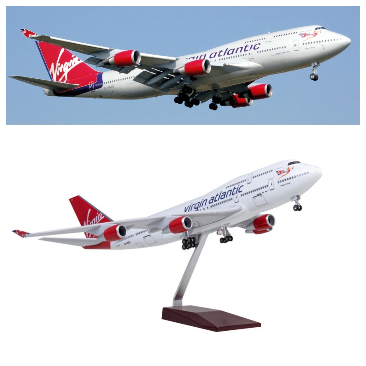 Modelo de Avión Virgin Atlanti - Model Airplane Plastic reseña y precio
